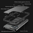 thumbnail image 5 of SaniMore for iPhone 12 6.1" Magnetic Case, Rugged PC Translucent Back Case with Wireless Charging Heavy Duty Full Body Protective Case for iPhone 12 Women Men, Black, 5 of 10
