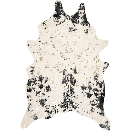 Black & White Cowhide - nuLOOM Iraida Faux Cowhide Area Rug or Runner