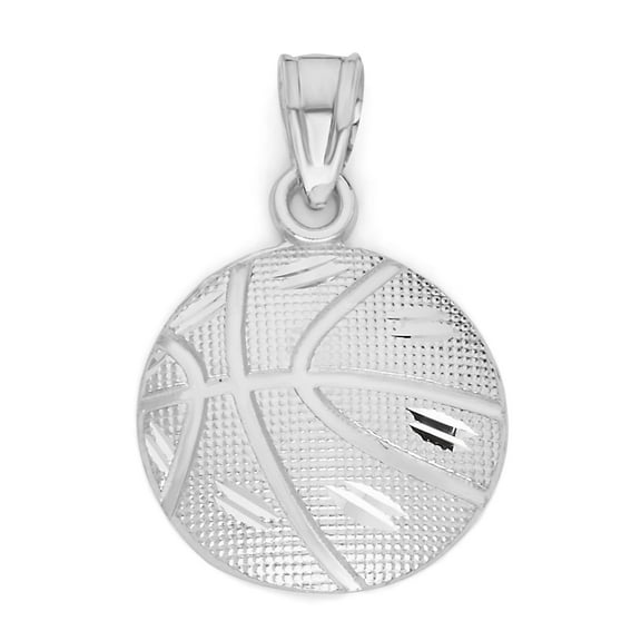 925 Sterling Silver Basketball Pendant - Sports Jewelry Gifts for Men and Women