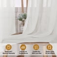 thumbnail image 2 of EcoNesxp Burlap Linen Tulle Curtains for Living Room 2 Piece Ivory 95 Inch 54 x 95 Inch, 2 of 5