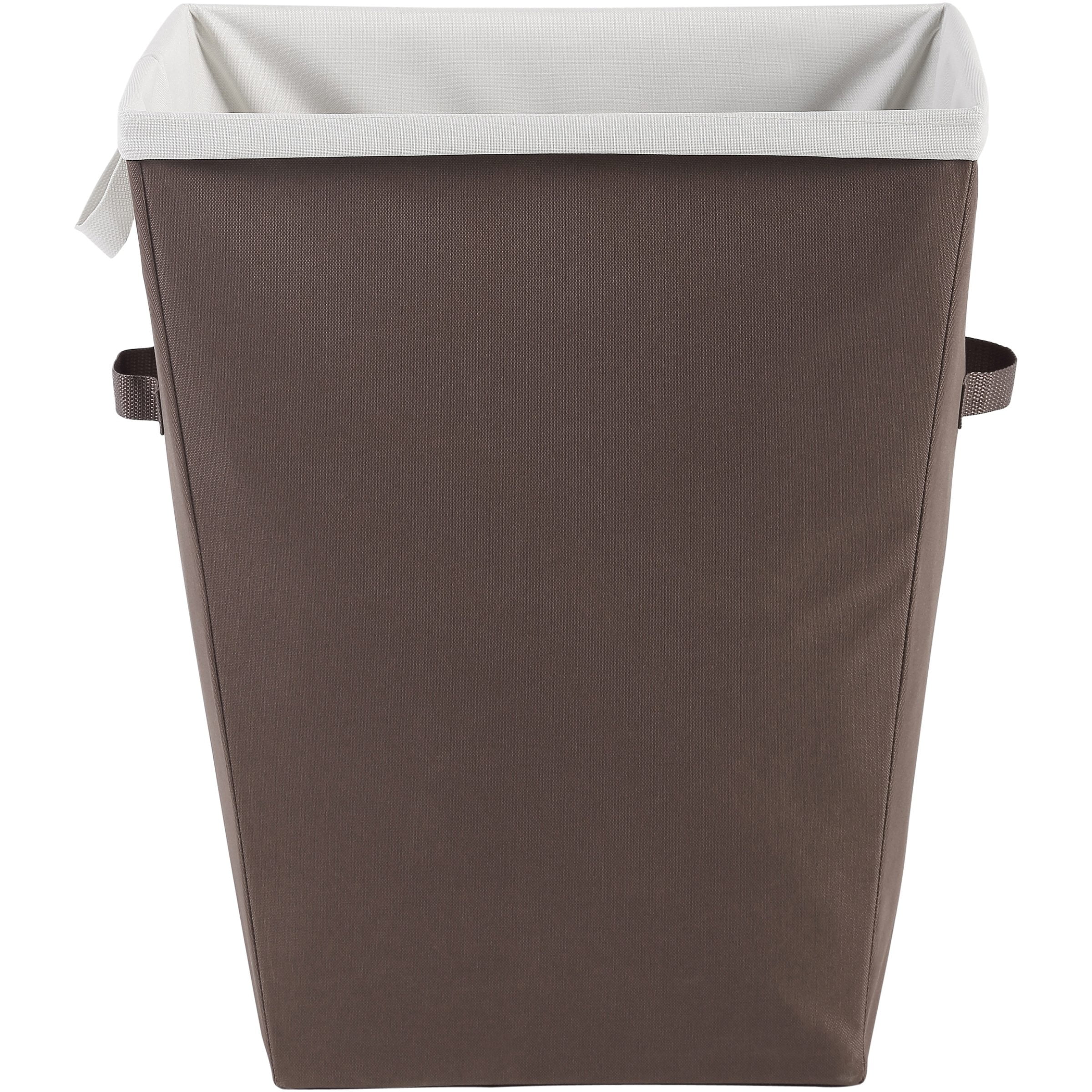 Mainstays Rectangular Hamper with Removable Liner Brown