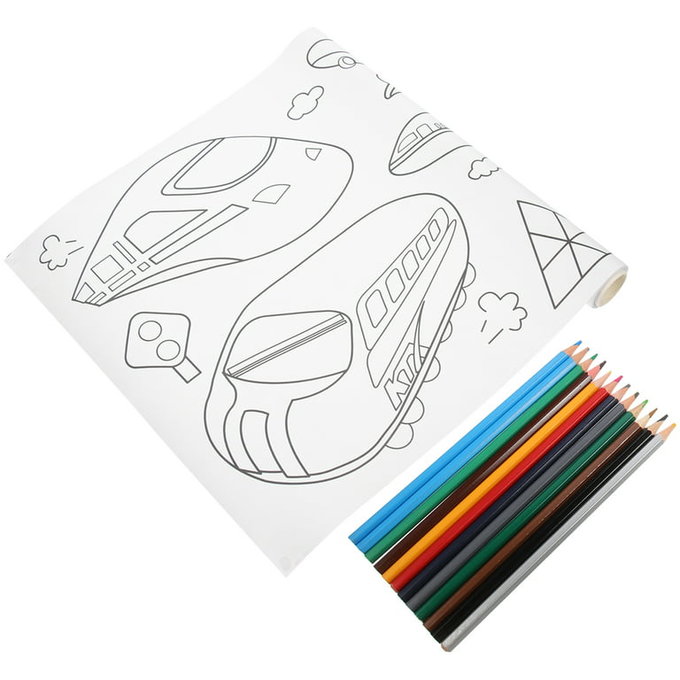 Frcolor 1 Set of Kids Coloring Poster Drawing Roll Tracing Paper Kids  Graffiti Roll Poster Kids Painting Paper