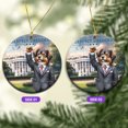 thumbnail image 2 of Purrfect President Miniature American Shepherd Raise Fist Fight Survived Election 2024 Ceramic Round Ornament MAS Dog Lover Gifts Home Tree Decor - 00013, 2 of 5
