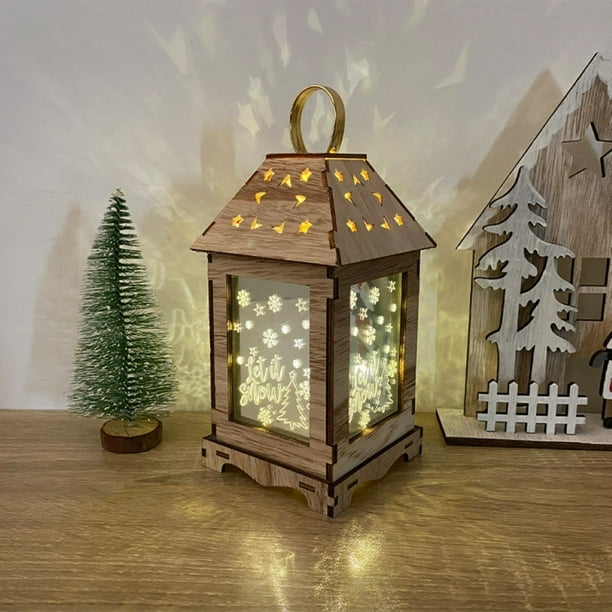 Lubelski Wooden LED Handheld Lantern Display Mold Night Light