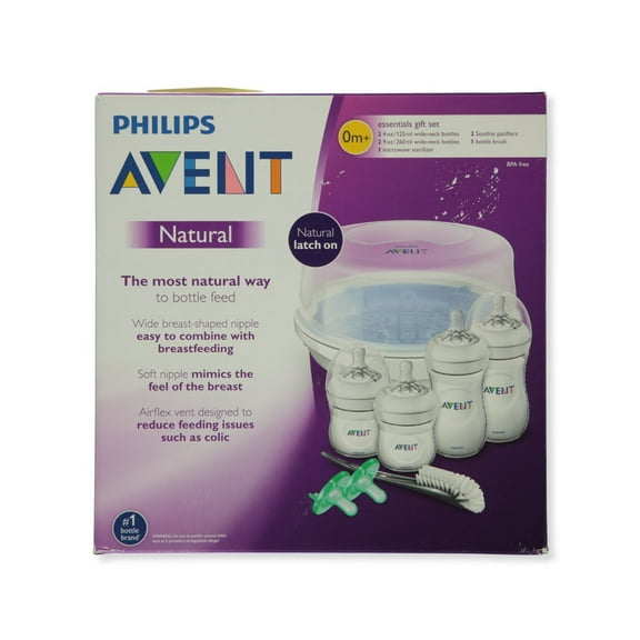 Philips Avent Natural Baby Bottle with Natural Response Nipple,  Essentials Baby Gift Set, SCD839/02