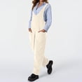 thumbnail image 3 of Yokua Women Fleece Overalls Winter Fuzzy Jumpsuits with Pocket Loose V Neck Sleeveless Sherpa Overalls Ski Snow Bibs, 3 of 8