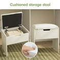 thumbnail image 3 of VEANERWOOD Makeup Vanity Table with Lighted Mirror & Power Strip, White Vanity Set with Large Storage, 3 Lighting Modes, 31.5 inch, White, 3 of 13