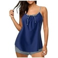 thumbnail image 2 of Augper Women Conservative Print Strappy Back Set Two Piece Swimsuits Swimdress, 2 of 7