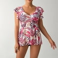 thumbnail image 7 of KIHOUT Women's Split Bikini Swimsuit Floral Print Peplum Ruffle Top Removable Padded Nylon for Beach Pool Summer, 7 of 7