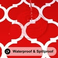 thumbnail image 3 of decorUhome Fitted Vinyl Tablecloth Rectangular 30"×48"in(90"×136"cm), Waterproof Wipeable PVC Table Cover, Moroccan, Red, For Indoor or Outdoor, 3 of 8