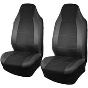 Flying Banner 2 Front car seat Covers Quality Carbon Fiber Faux Leather Mesh Fabric Sport High Back Bucket Back Pocket