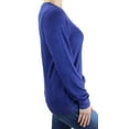 thumbnail image 3 of Ms Lovely Ultra Soft Women's Sleep and Lounge Crewneck Pullover Sweatshirt - Dark Blue Large, 3 of 3