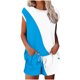 thumbnail image 1 of Conjunto de Pantalones de Cuello Redondo Y Cordón de Manga Corta Impresa para Mujeres Conjunto de Poliéster, Desgaste Casual sin Posicionamiento para Mujeres, 1 of 5