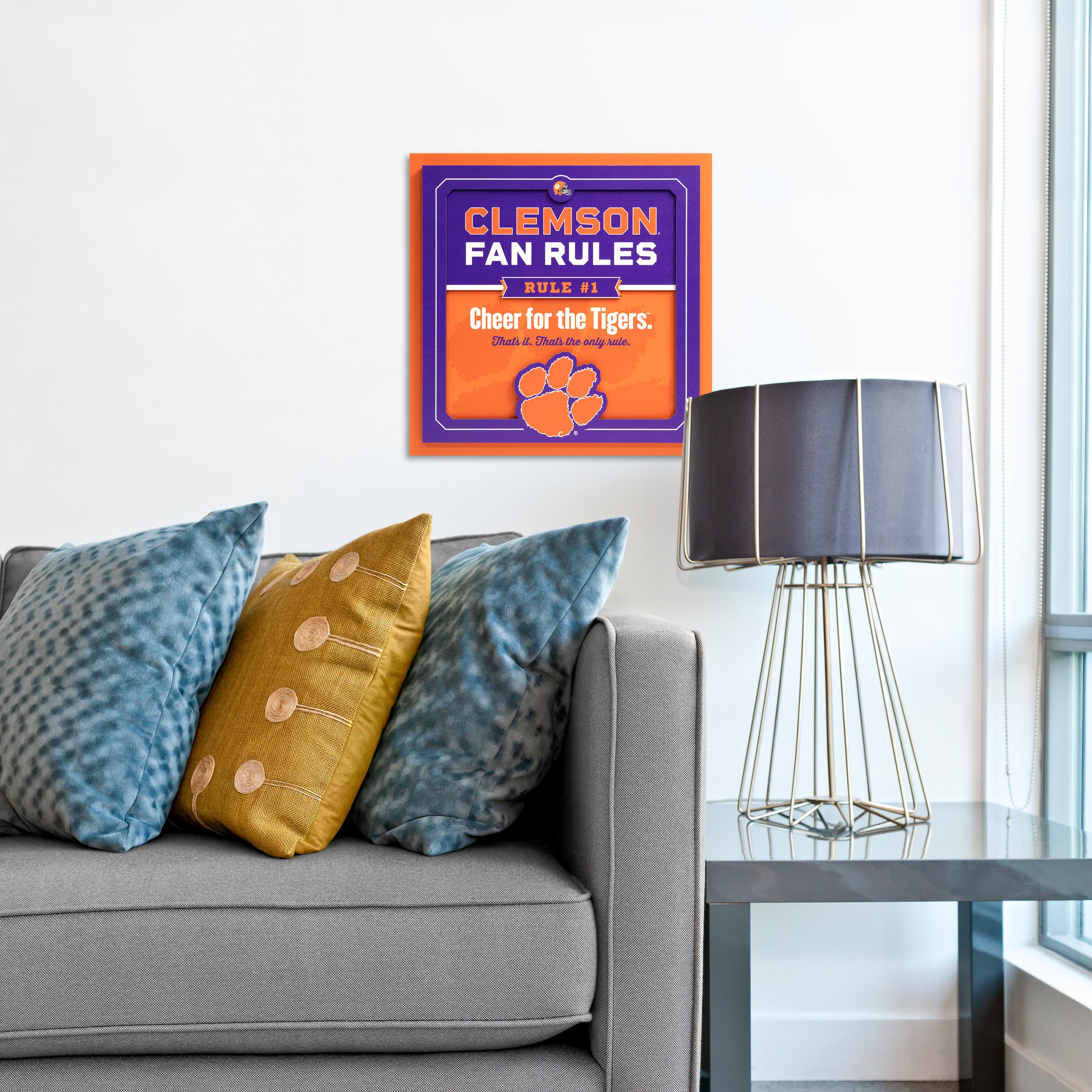 YouTheFan NCAA Clemson Tigers Fan Rules 3D Wall Art