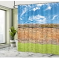 thumbnail image 5 of Ambesonne Brick Shower Curtain, Field Urban Sky, 69"Wx70"L, Red Green, 5 of 5