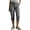 Dark Gray, variant on Costeam Womens Solid Multi Flap Cargo Pocket Roll Cuff Hem Capri Cropped Pants Side Utility Patch Pockets Button Zip Fly Regular Waist Loose Fit Mid Calf Outdoor Casual Trouser Bottoms