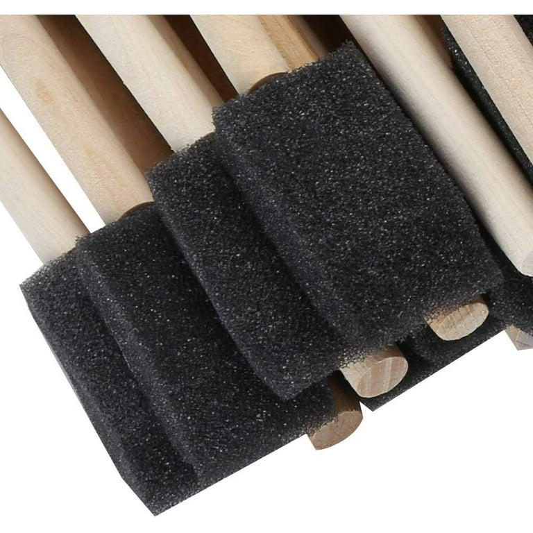 IWOWHERO 1 Set 16Pcs Painting Brush Art Sponge Brush Craft Sponge Brush  Black pens for Drawing Sponge Brushes for Stain Sponge tip Brush Sponge  Paint