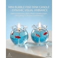 thumbnail image 2 of Mini Bubble Fish Tank Candle, Aesthetic Jelly Wax Candle with Freesia Scent, Cute Room Decor Gift for Women, Birthday Party Favors(2Pcs), 2 of 6