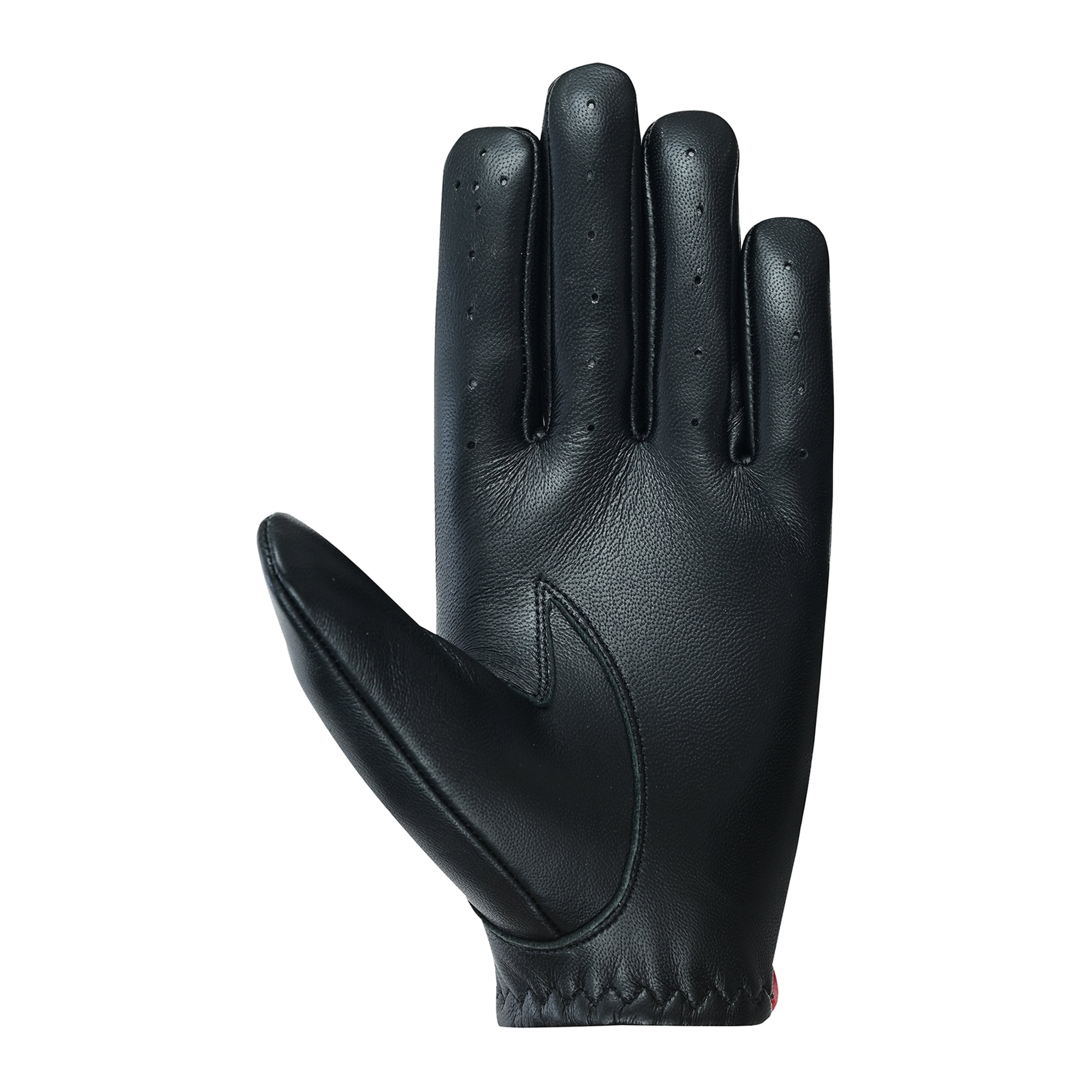 Men's Driving Gloves 100% Genuine Lambskin Leather Chauffeur Full Finger Car Driving Motorcycle Bikers Riding Gloves Black-2XL