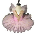 thumbnail image 2 of ZACPNCV Toddler Girls Ballet Leotards Tulle Skirt Ruffle Sleeve Tutu Dresses Shiny Sequin Flower Embroidery Dance Dress Gymnastics Bodysuit Outfit Summer Clothes Pink 13-14 Years, 2 of 4