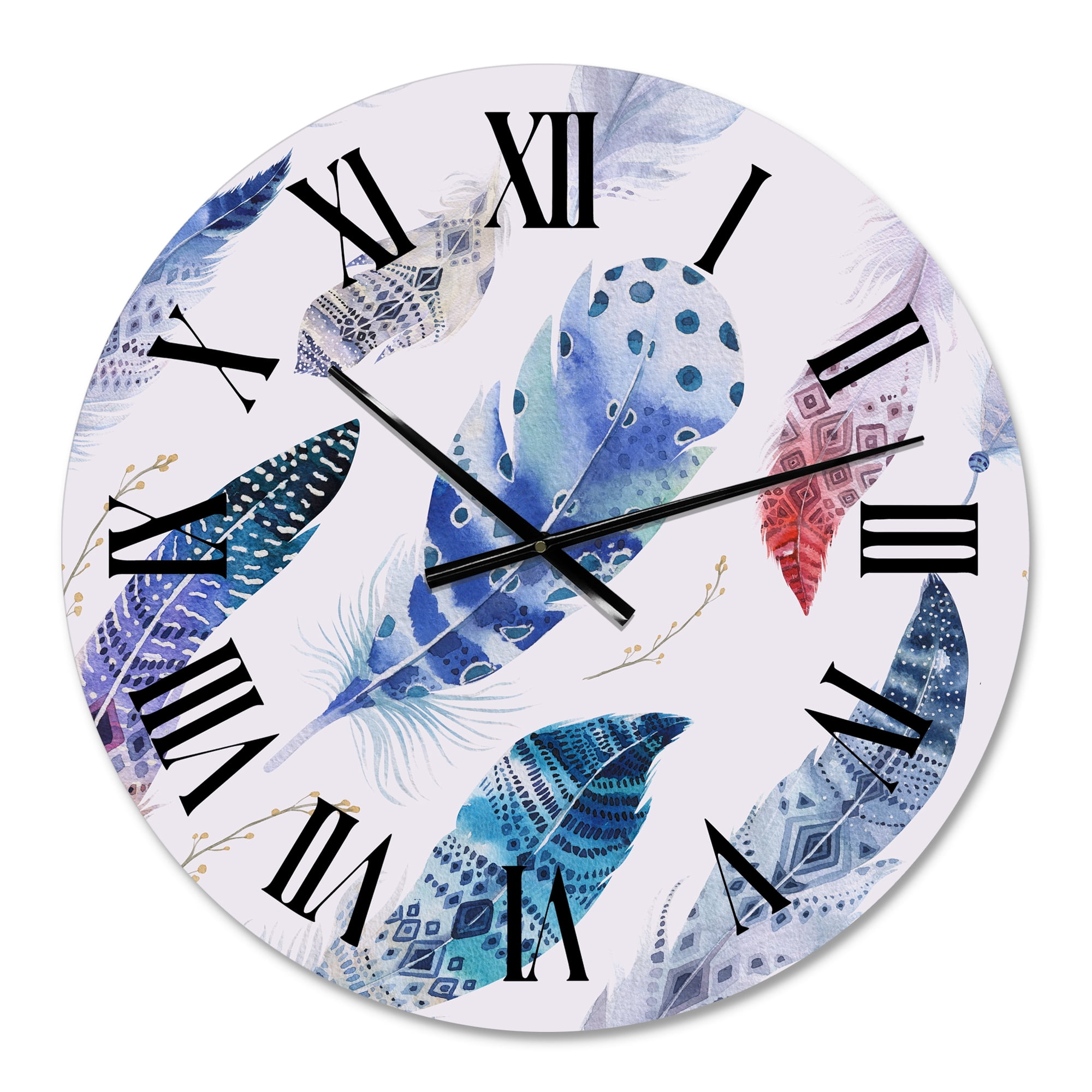 Designart 1 in Quartz Bohemian Wall Clock
