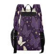thumbnail image 3 of Large Clear PVC Backpack Heavy Duty See Through Backpack for Adults Work Travel, Butterfly Purple Printed 12L, 3 of 8