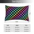 thumbnail image 2 of Gaeub Rainbow Hearts Print Double Sided Plush Decorative Throw Pillow Cover, Sofa Cushion Cover, Plush Cushion Cover，Excluding Pillow Core-16"x24", 2 of 6
