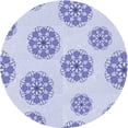 thumbnail image 1 of Ahgly Tapis Rond Lavable en Machine Intérieur Transitionnel Bleu Céleste, 6 Pieds Rond, 1 of 7