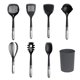 thumbnail image 1 of Juego de utensilios de cocina de silicona de 8 piezas Juego de utensilios de cocina con cubeta de almacenamiento de cubiertos Utensilios de silicona, 1 of 8