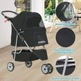 thumbnail image 5 of SAEWUD 3-Wheel Pet Stroller - Dog Stroller, Cat Cage Jogger, Travel Folding Carrier for Cats, Waterproof Puppy Stroller with Cup Holder & Removable Liner.,Black, 5 of 7