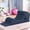 Blue, variant on Advwin Convertible Yoga Chaise Lounge Chair, Ergonomic Foam Lounge with Lumbar Pillow, Washable Cover & Side Pocket, Black+Red
