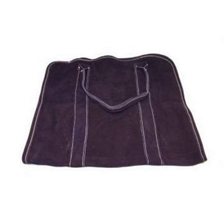 Suede Leather Log Carrier - Navy