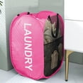 thumbnail image 2 of Larpur Pack of 2 Pop up Mesh Hampers for Laundry, Collapsible Laundry Baskets (Pink + Blue), 2 of 10