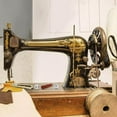 thumbnail image 2 of fastboy 2 Pieces Sewing Machine Leather Belt Treadle Belt with Metal Hook Retro Fashion Adjustable Machine Accessories TYPE1, 2 of 6