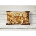 thumbnail image 2 of Carolines Treasures AMB1387PW1216 Zeus and Chloie the Golden Retrievers Fabric Decorative Pillow 12H x16W multicolor, 2 of 3