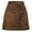 Coffee, variant on Women's Casual High Waist Suede Leopard Print Bodycon Mini Pencil Skirt Coffee L