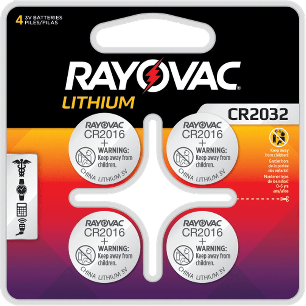 Rayovac 3Volt Lithium 2032 Keyless Entry Battery, 4Pack, KECR20324D