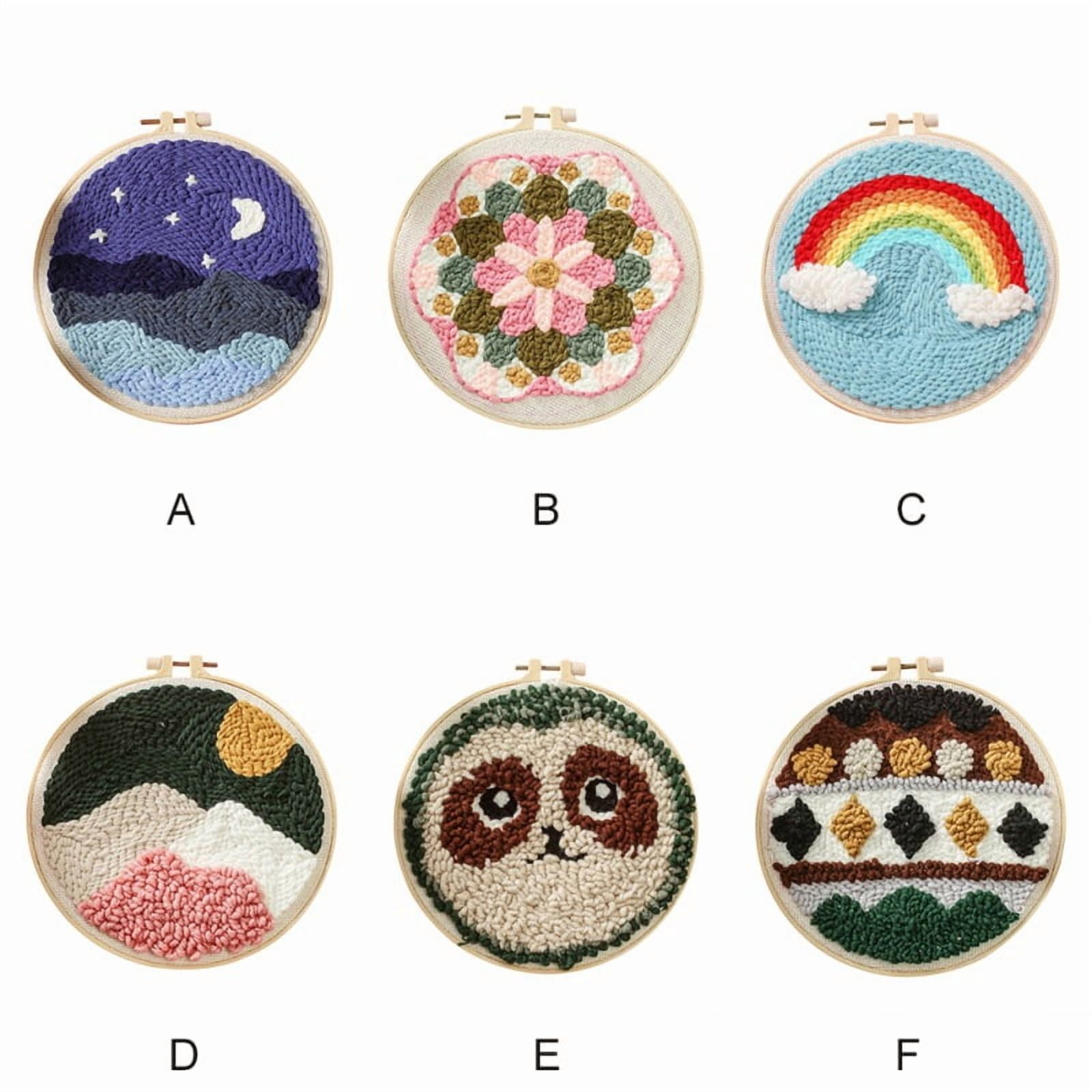 DIY Embroidery Material Package Handmade Creative Beginner Cross Stitch Kits Embroidery Hoop Home Decor