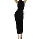 thumbnail image 1 of VISgogo Vestido sin mangas para mujer con cuello alto, correas laterales ajustables sólidas, ropa de verano flaca VISgogo moda, 1 of 6