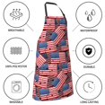 thumbnail image 5 of Kdxio America Flags1 Apron with Pockets Adjustable Kitchen Aprons for Men Women Waterproof Aprons for Cooking,Drawing,Crafting, Baking Household Cleaning, 5 of 5