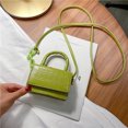 thumbnail image 3 of Bolsa de hombro de piel sintética de cocodrilo para mujer cruzado con cadena y asa pequeña JShteea Para Estrenar, 3 of 9