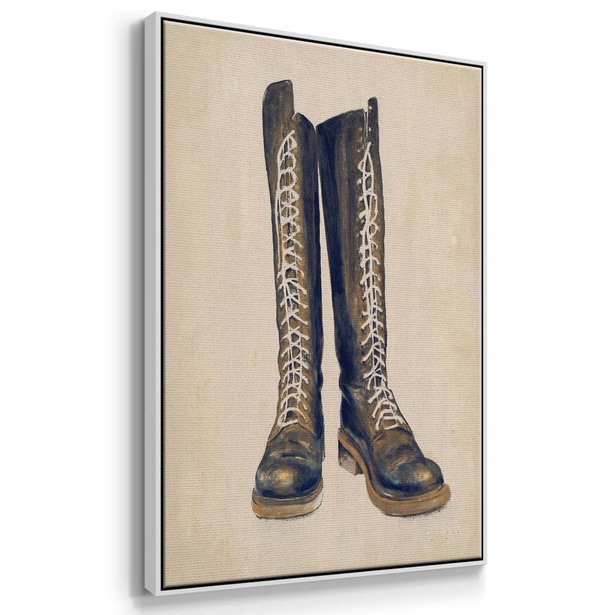 The Shoe Fits III V1 Framed Premium Gallery Wrapped Canvas - Ready to Hang - 27 x 41 - White Floating Frame