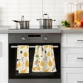 thumbnail image 5 of Dreamtimes Pears Leaves Cotton Towels Set 2 Pcs Absorbent Hand Towel Face Towels Kitchen Towels Bath Towels for Bathroom Laundry Room Kitchen 16 x 28 Inches, 5 of 7