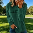 thumbnail image 5 of Ounisa Women's Thick Fleece Heart Print Long Sleeve Hooded Sweatshirt, Plush Warm Pullover with Soft Lining for Winter Comfort, 5 of 9