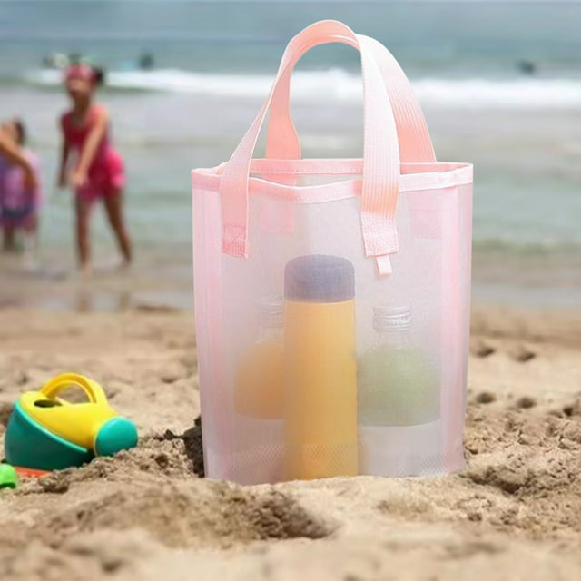 EGNMCR Sacs de Plage, Imperméables et Résistants au Sable, Sac de Plage en Maille pour Piscine, Sac de Plage, Sac de Jouets, Sac de Rangement pour Courses