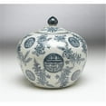 thumbnail image 1 of AA Importing 59751 Blue & White Round Jar with Lid, 1 of 1