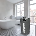 thumbnail image 2 of Kimmama 90L Portable Foldable Waterproof Laundry Basket with Handle, Dark Grey, 2 of 7