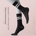 thumbnail image 4 of 10 Pairs Women's Athletic Striped Crew Socks, Men's Athletic Round Neck Socks Cotton Stripe Socks Full Sole Cushion, 4 of 7