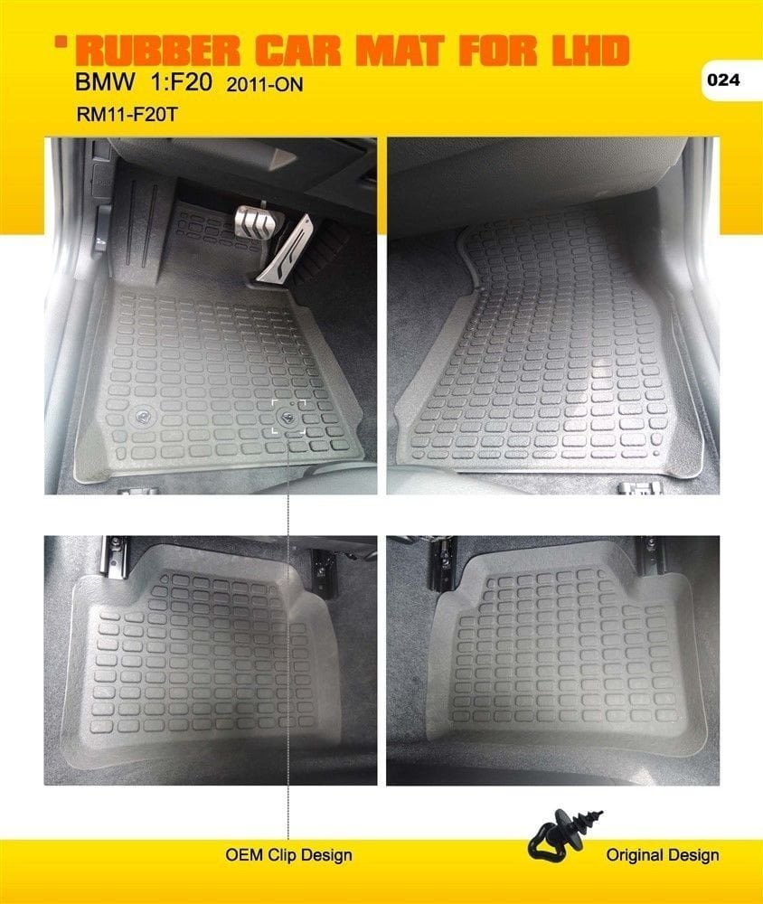 Weather Rubber Floor Mats Custom Fit 