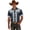 Navy, variant on Mens Shirts Western Cowboy Print Short Sleeve Button Down Top Casual Camp Classic Comfortable Shirt for Men Black L